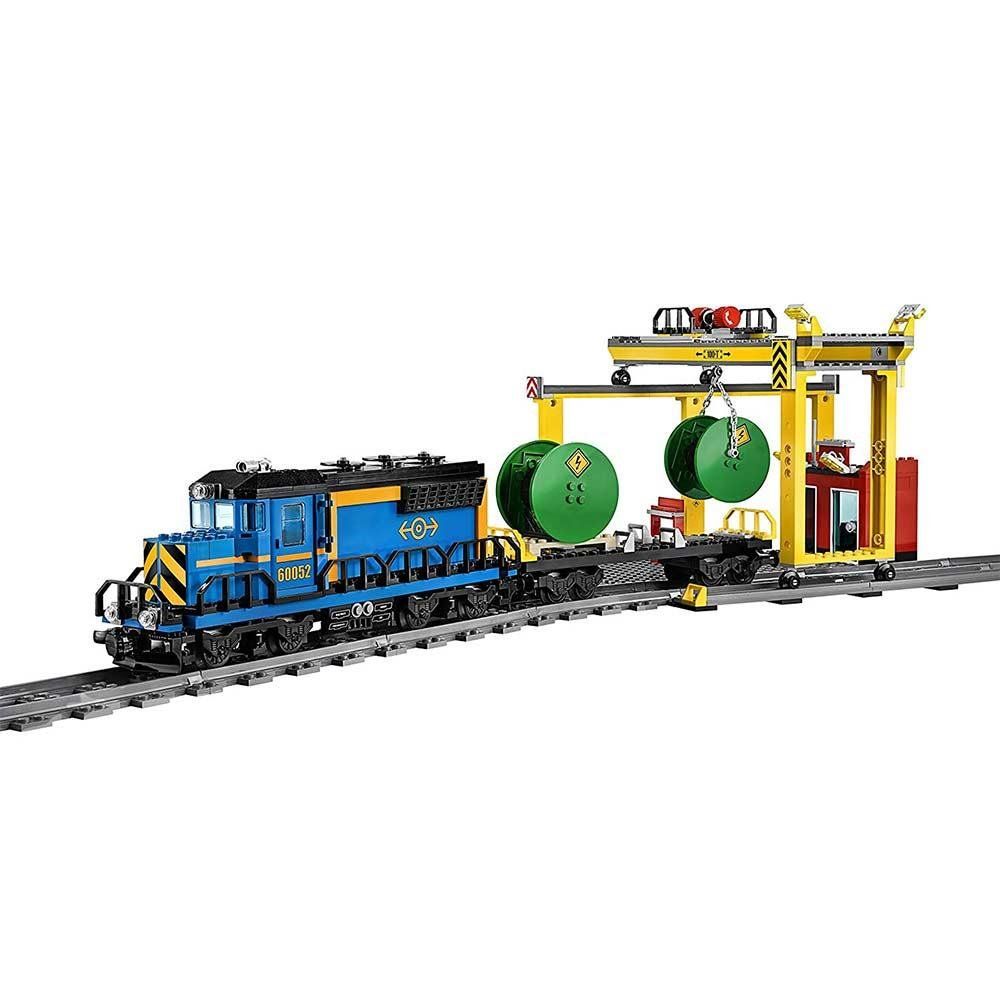 lego blue cargo train