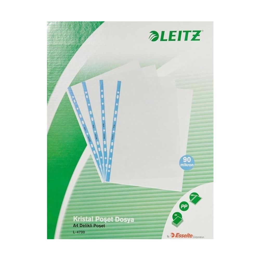 Leitz L-4700 90 Mikron 100'lü Kristal Poşet Dosya Fiyatları