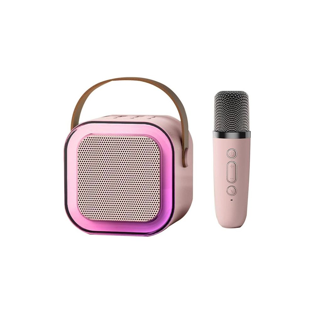 Lemestar K12 Pembe Mini Taşınabilir Mikrofonlu Bluetooth Hoparlör