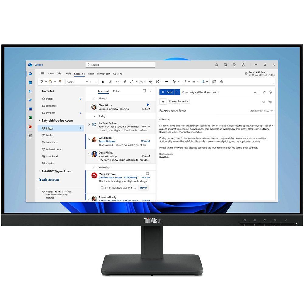 Lenovo S24-4e ThinkVision 64B5KAT1TK 23.8 inç 100Hz 4ms Monitör