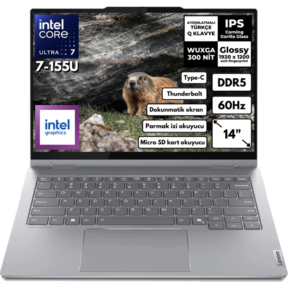Lenovo ThinkBook 14 2-in-1 G4 IML 21MX002VTRH08 Ultra 7 155U 24GB RAM 4TB SSD Windows 11 Home 14 inç Dokunmatik Laptop - Notebook