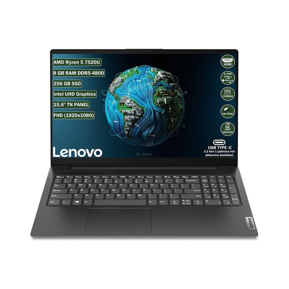 Lenovo V15 G4 AMN 82YU00Q6TX Ryzen 5 7520U 8GB RAM 256GB SSD