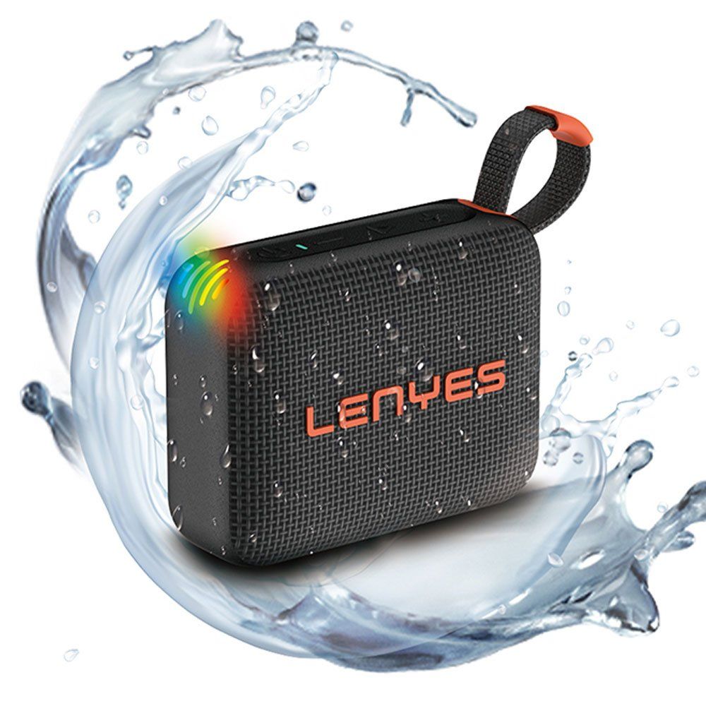 Lenyes S216 Özellikli RGB Işıklı Askılı Mini Siyah Bluetooth Hoparlör