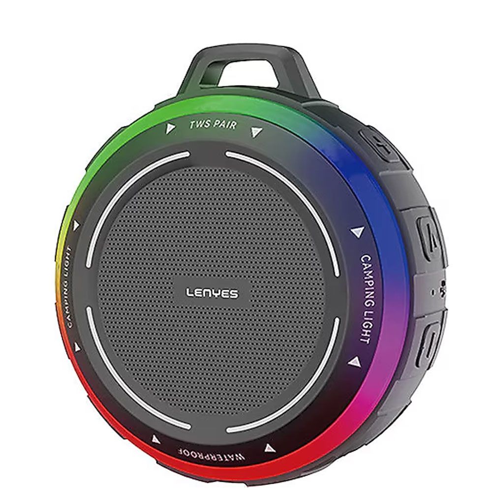 Lenyes S223 V5.3 Siyah Rgb Işıklı Askı Aparatlı Mini Bluetooth Speaker Hoparlör