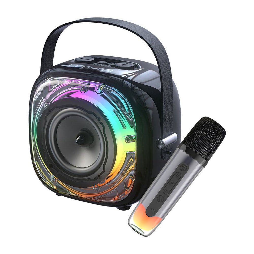 Lenyes S226 RGB Işıklı Askılı Mikrofonlu Siyah Bluetooth Hoparlör