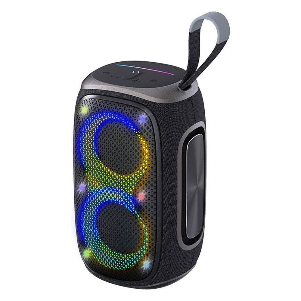 Lenyes S865 Luminous Serisi Çoklu Giriş RGB Işıklı TWS Siyah Bluetooth Hoparlör