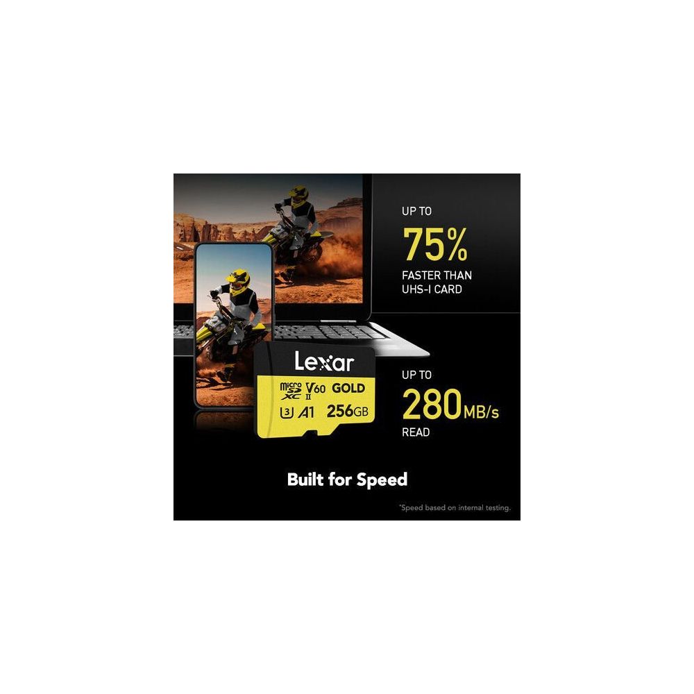 Lexar Gold Serisi 256 GB 280 MB/s UHS-II V60 MicroSD Hafız Kartı