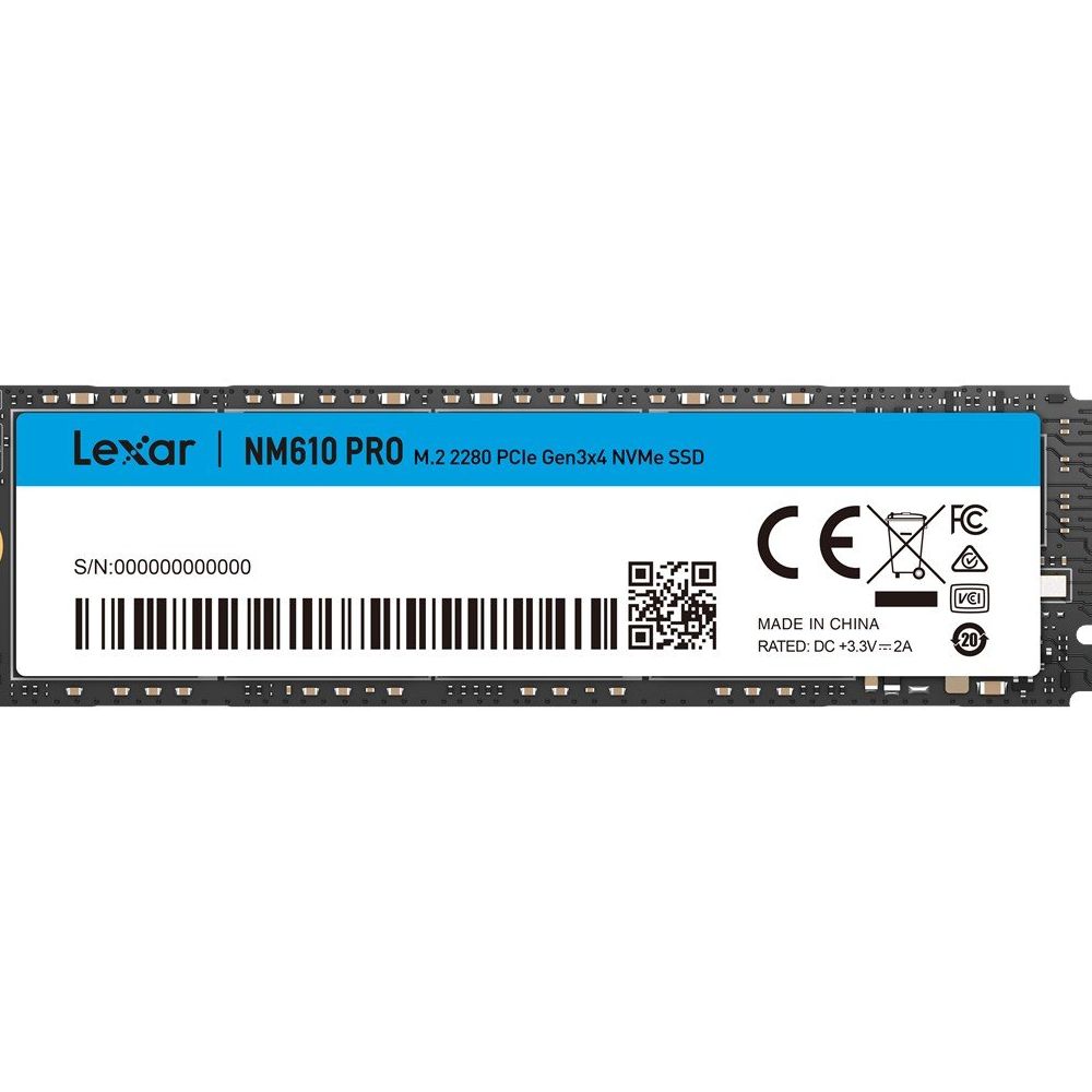 Lexar LNM610P001T-RNNNG LNM610 PRO 1 TB M.2 2280 PClE GEN3X4 NVME 3300 MB/S 2600 MB/S SSD