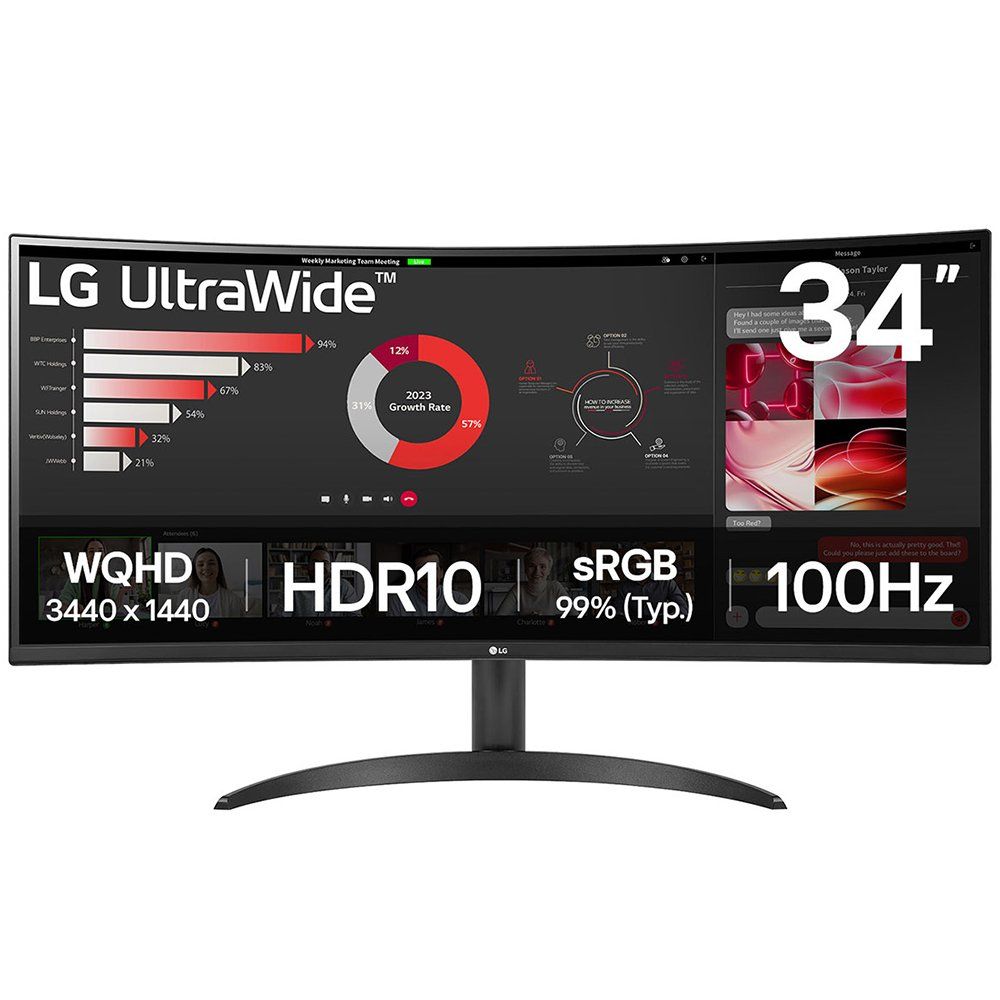 LG UltraWide 34WR50QK-B 100Hz 5ms Curved Monitör