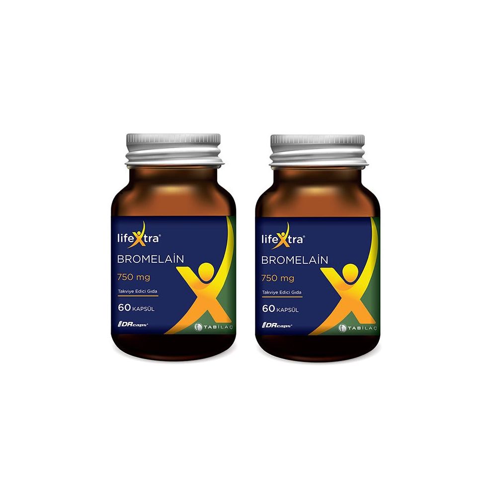 Lifextra Bromelain 750 mg 60+60 Kapsül Takviye Edici Gıda Fiyatları