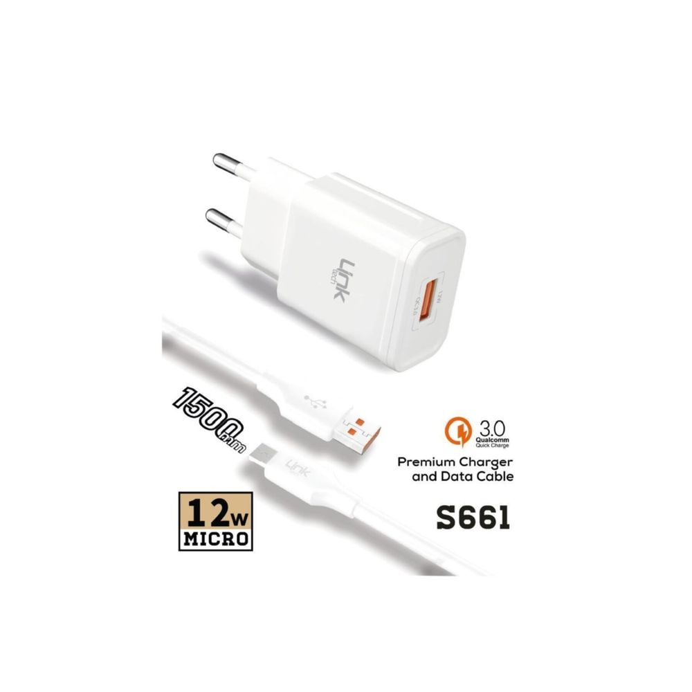 Link Tech S661 Qualcomm 3.0 Hızlı Şarj Cihazı ve Micro-USB Şarj Kablosu  Fiyatları