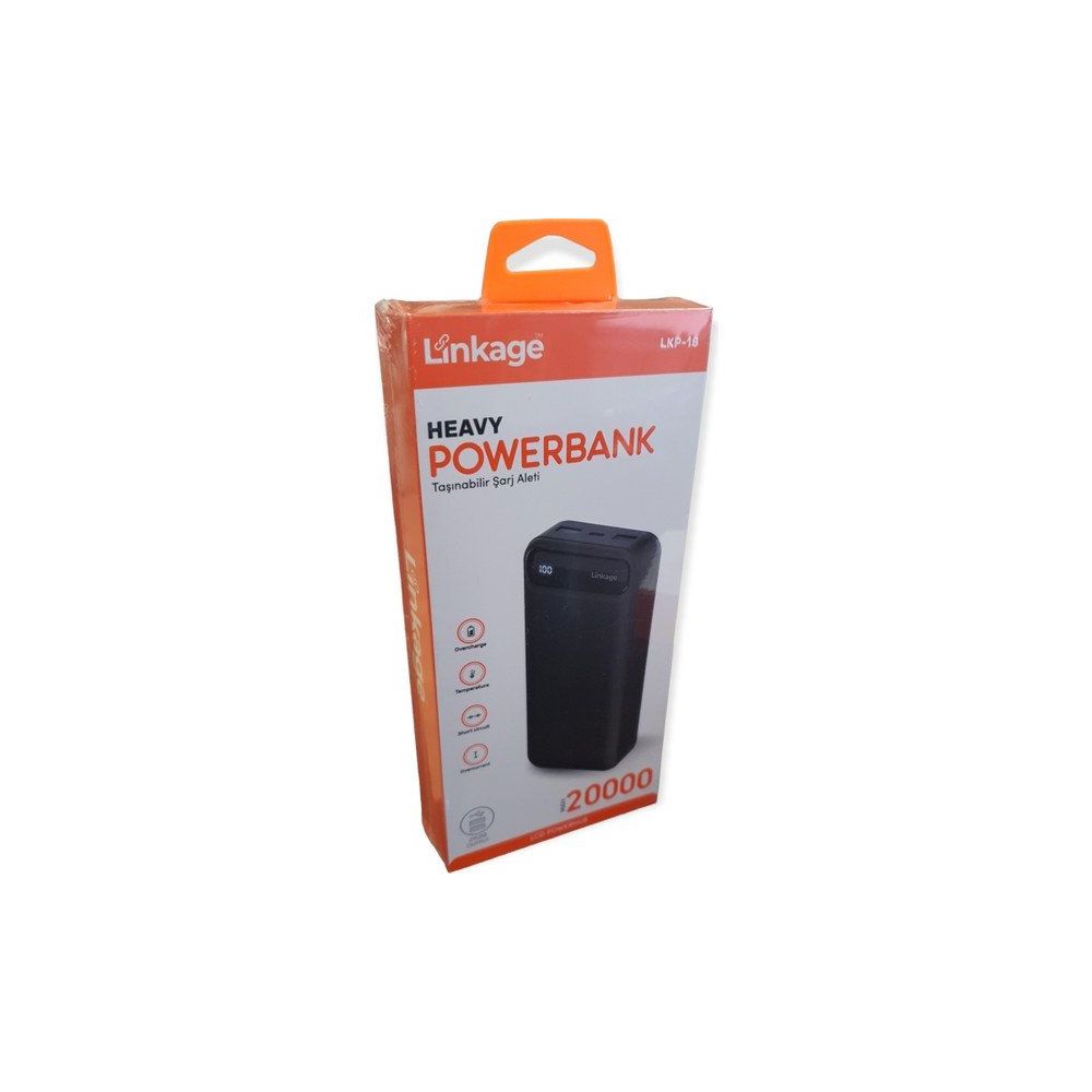 Linkage CMK LKP-18 Dijital Şarj Göstergeli Siyah 20.000 Mah Powerbank