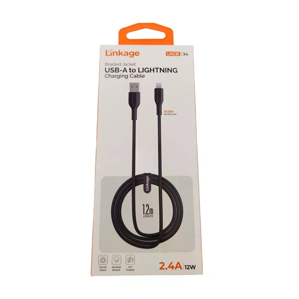 Linkage LKCB-3 12W 2.4A USB-A to Lightning 1.2 mt Şarj Kablo