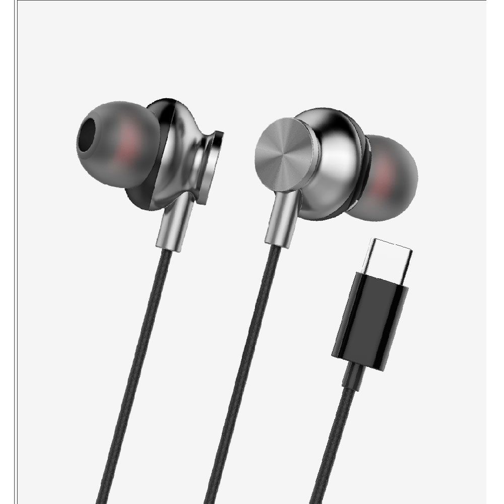 Linktech H341 Siyah Kulak İçi Type-C Kablolu Kulaklık