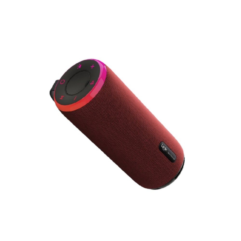 Linktech LPS-R124/RED R124 Premium IPX4 Sertifikalı Işıklı Kırmızı Bluetooth Hoparlör