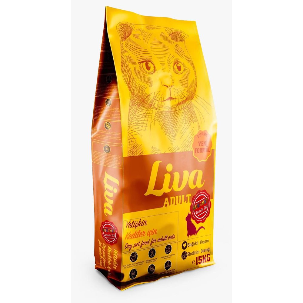 Liva 15 Kg Tavuk Etli Yetiskin Kedi Mamasi Fiyatlari