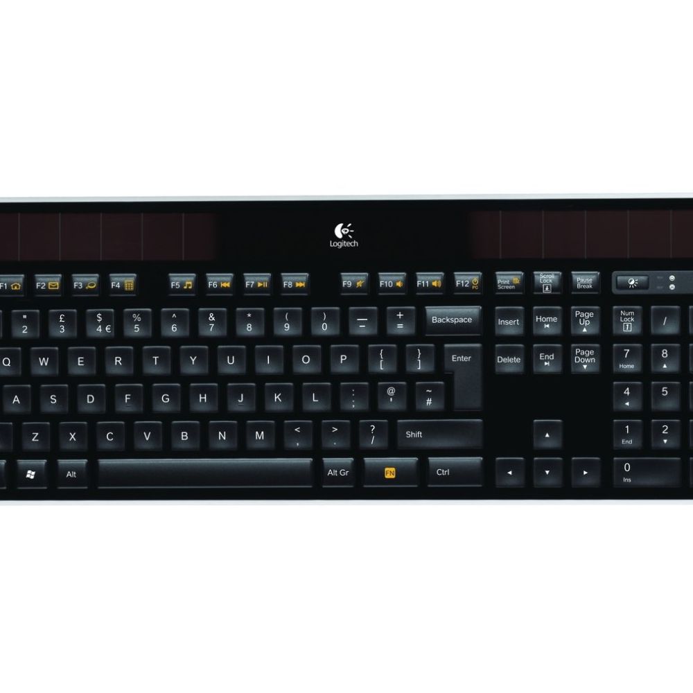 1. logitech wireless solar keyboard k750