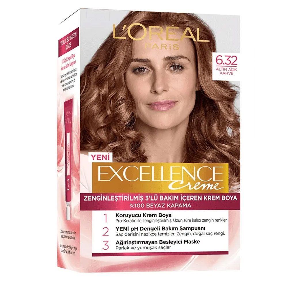 L'oréal Excellence Creme 6.32 Altın Açık Kahve Saç Boyası