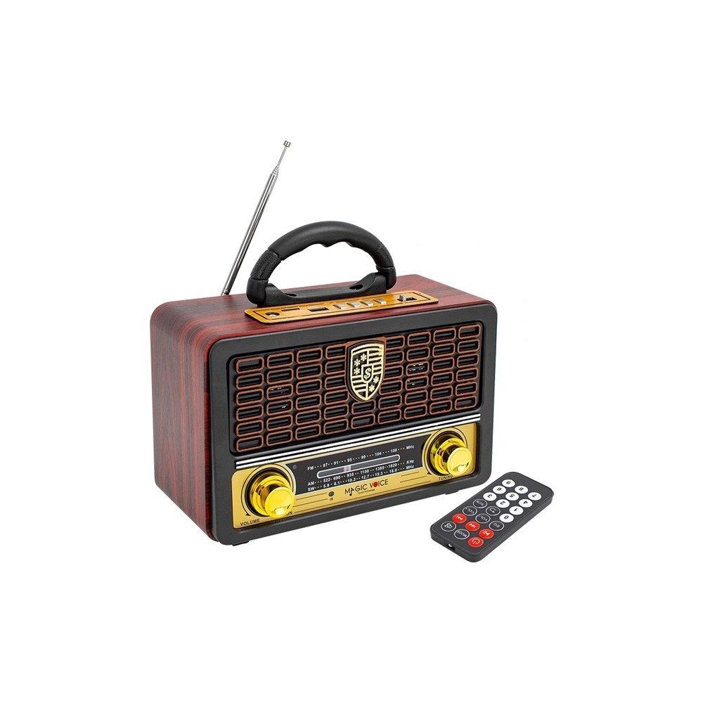 Magicvoice MV-110BT USB/SD/FM/Destekli Nostaljik Radyo Çok Renkli Bluetooth Hoparlör