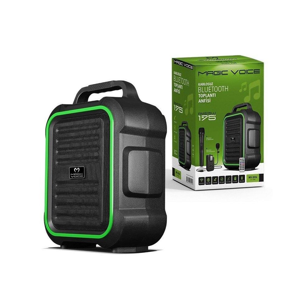 Magicvoice MV-2016 Max 175 W USB-SD-BT Siyah 1E-1Y Mikrofonlu