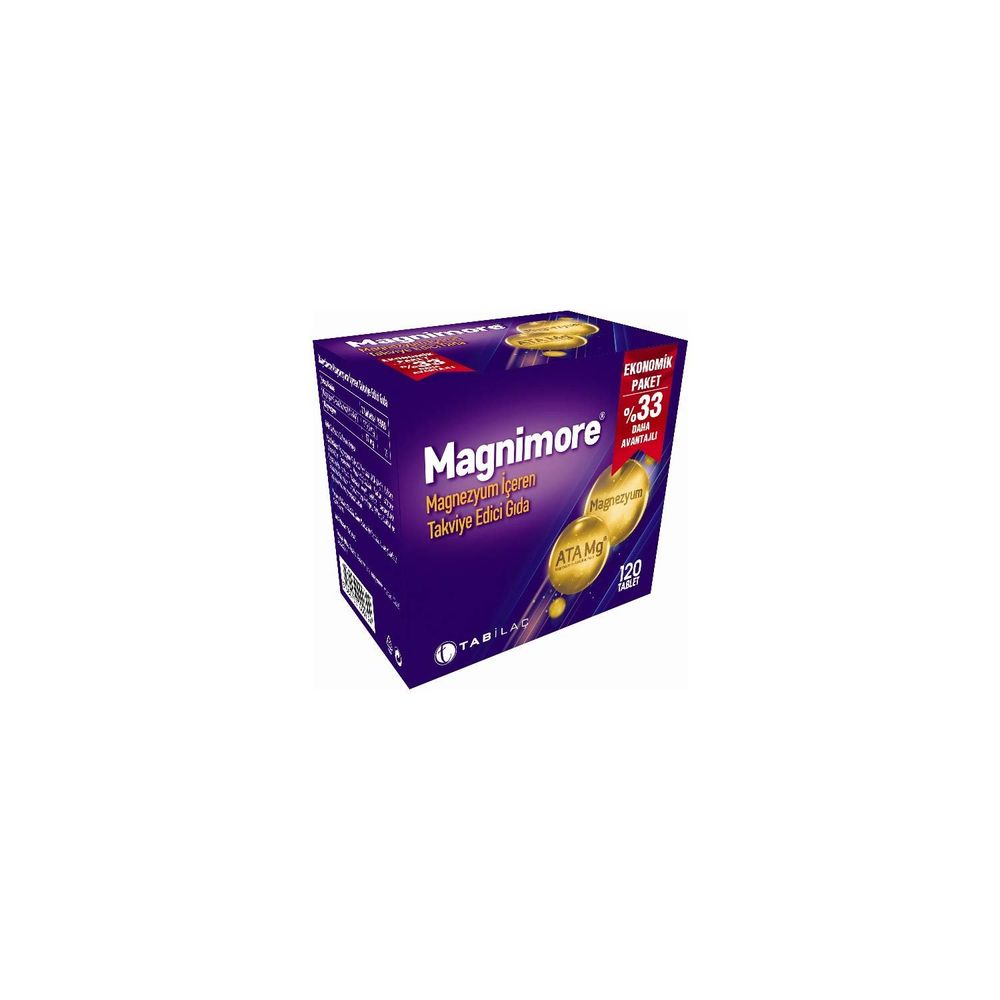 Magnimore Magnezyum Iceren Takviye Edici Gida 120 Tablet Ekonomik Paket Fiyatlari