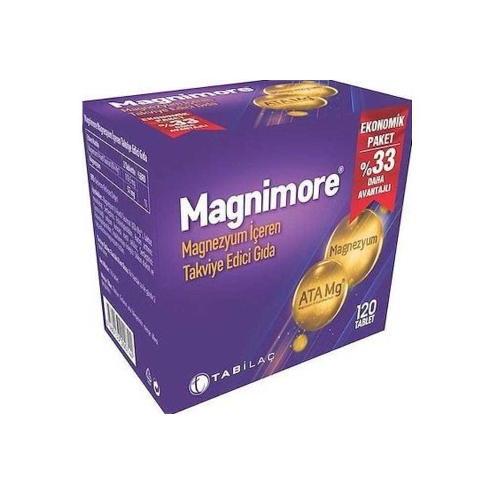 Magnimore Magnezyum Iceren Takviye Edici Gida 120 Tablet Ekonomik Paket Fiyatlari