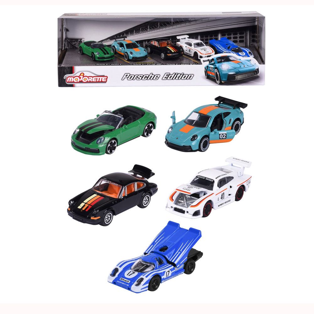 Majorette 212053172 Porsche Motorsport 5'li Die-Cast Metal Model