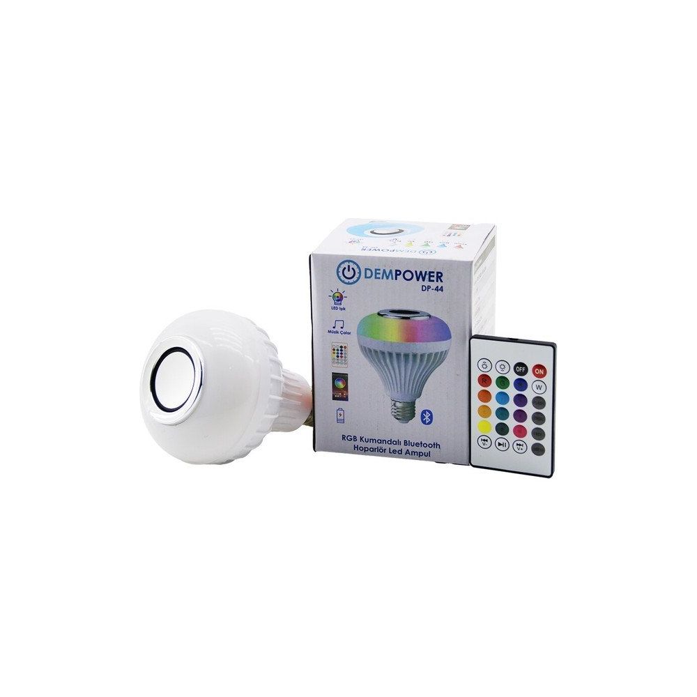 Marsilyan 4887 2 in 1 Kumandalı RGB LED Ampul Bluetooth Hoparlör