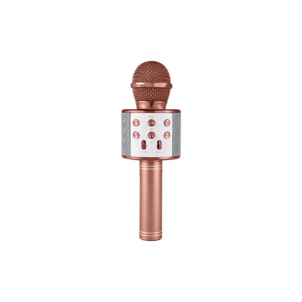 Marsilyan 4887 Karaoke Mikrofonlu Şarjlı Rose Gold Bluetooth Hoparlör