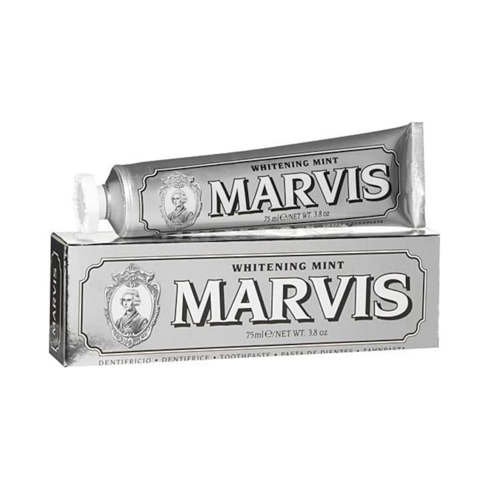 Marys mint. Отбеливающая паста Marvis. Marvis Whitening Mint Toothpaste. Marvis зубная паста состав. Marvis Mint состав.