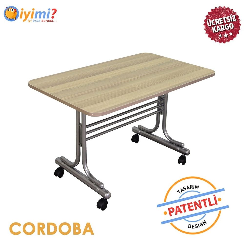 Iyimi Pratik Tekerlekli Orta Sehpa Metal Ayakli Masa 60x100 Fiyatlari