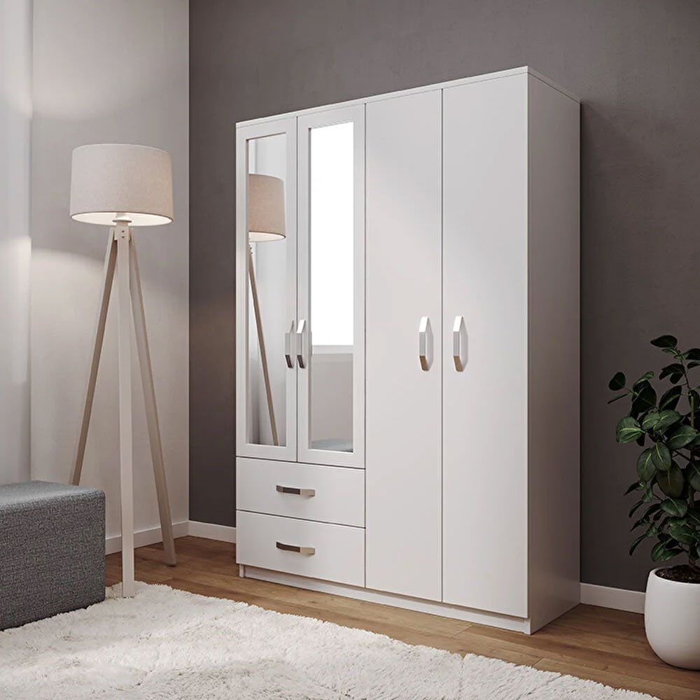 Metalia Diva 4 Kapılı 2 Çekmeceli Aynalı Gardrop Fiyatları