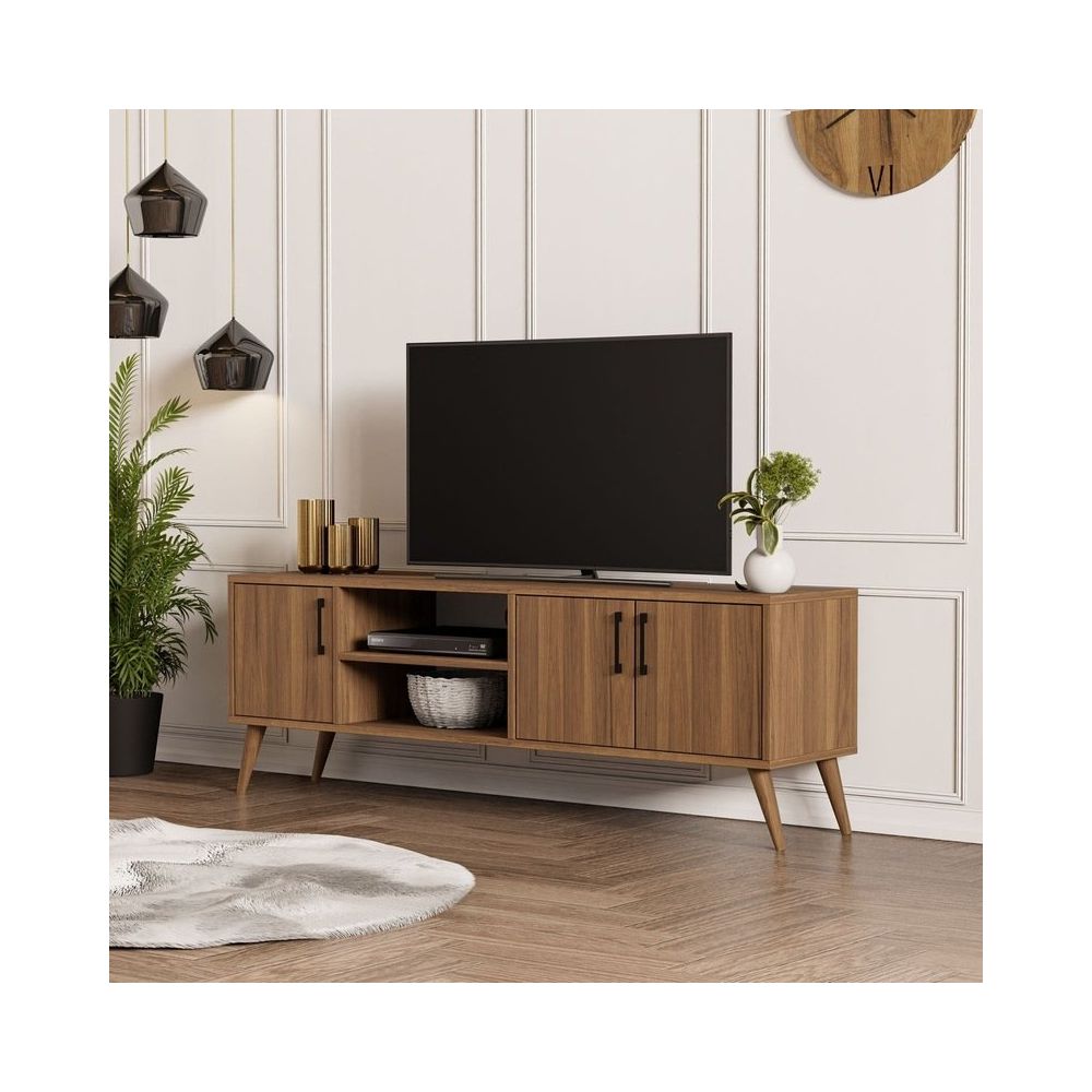 Mezza 1582 Ürgüp Rengi Exxen 150 cm Ahşap Ayaklı Tv Ünitesi