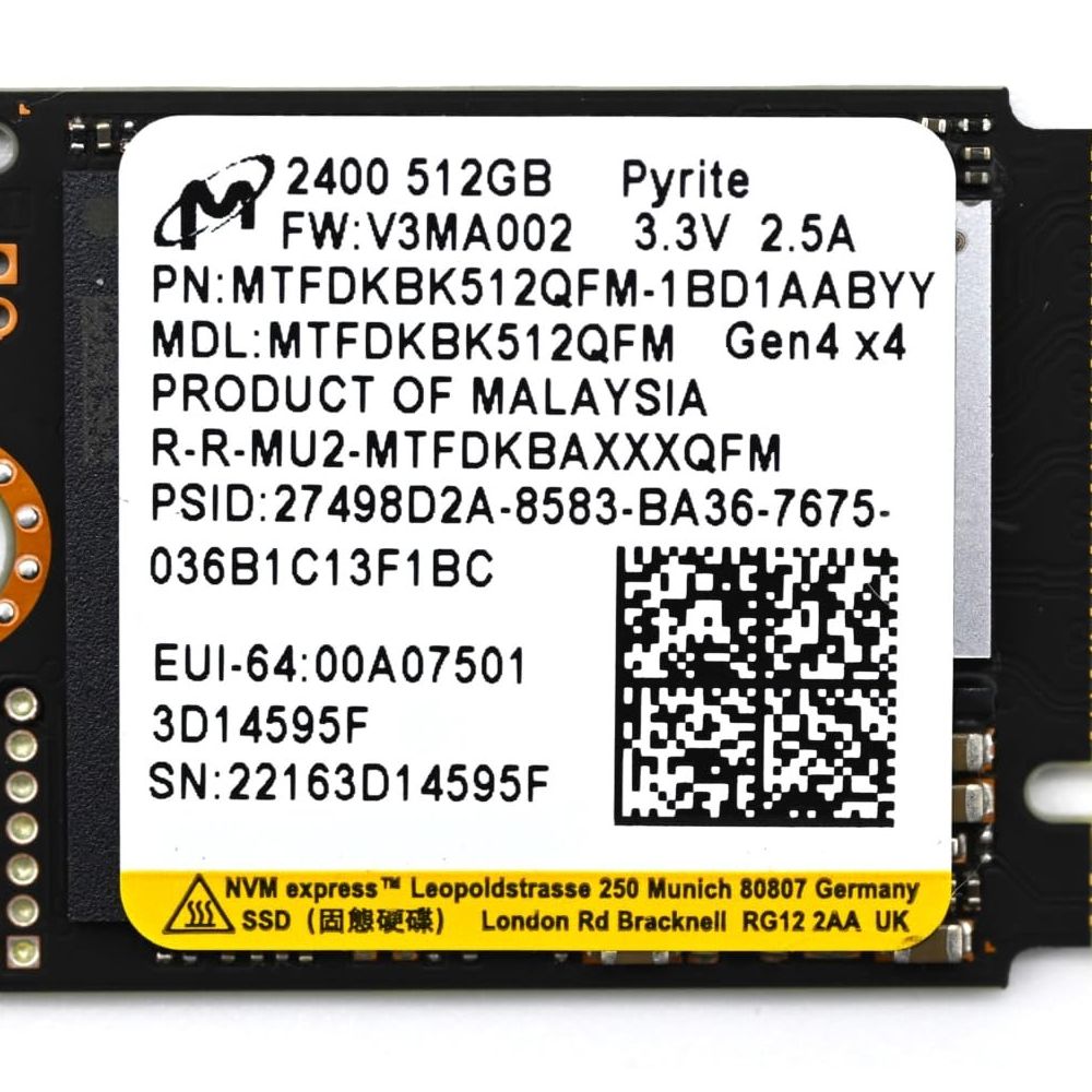 Micron 2400 512 GB M.2 2242 NVMe SSD Fiyatları ve Özellikleri