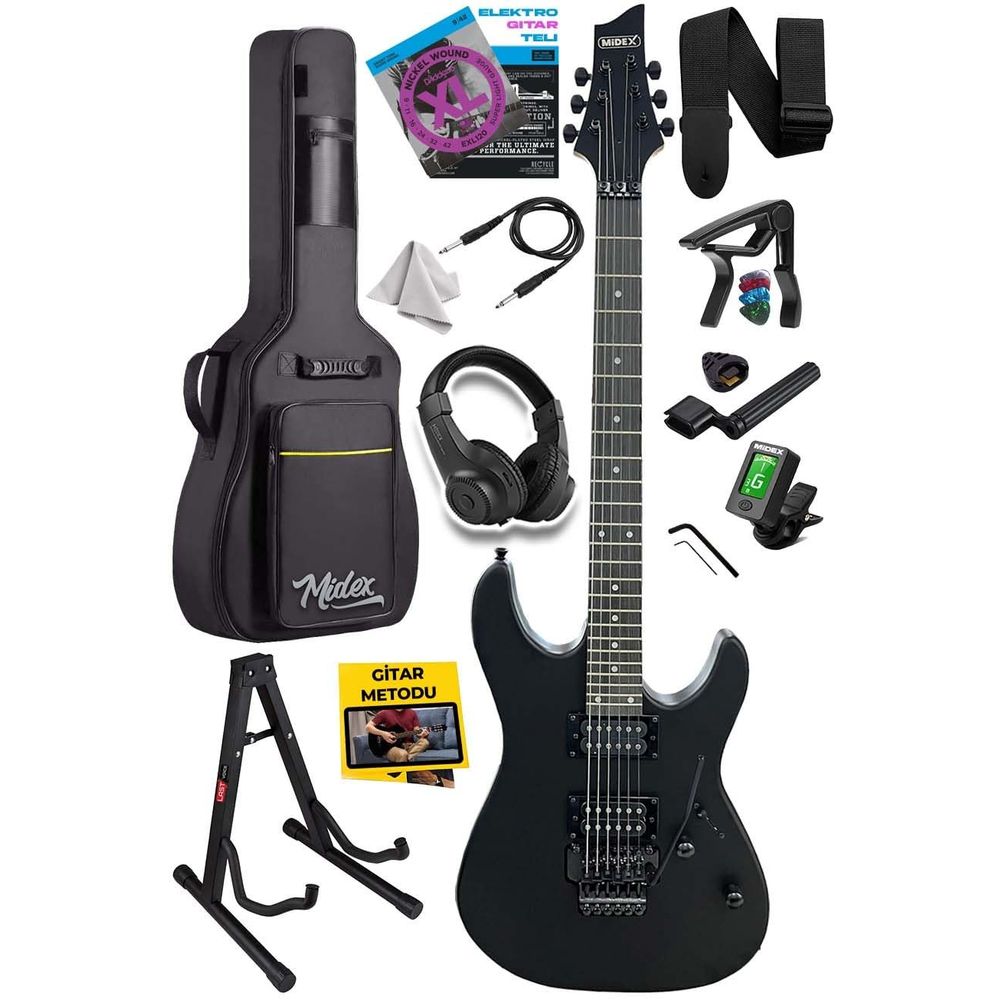 Midex GRX-300-BAG Profesyonel Akçaağaç Elektro Gitar Seti