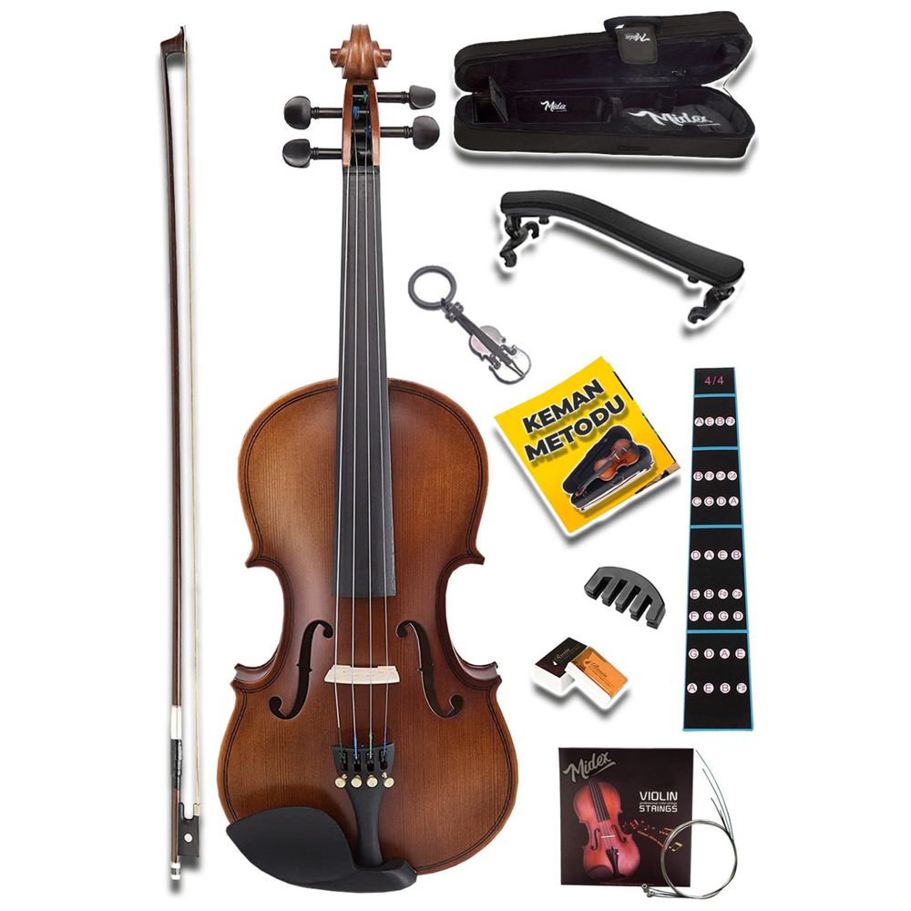 Midex LMA-544TYS 4/4 4/4 Tam Boy Profesyonel Keman Seti Fiyatları