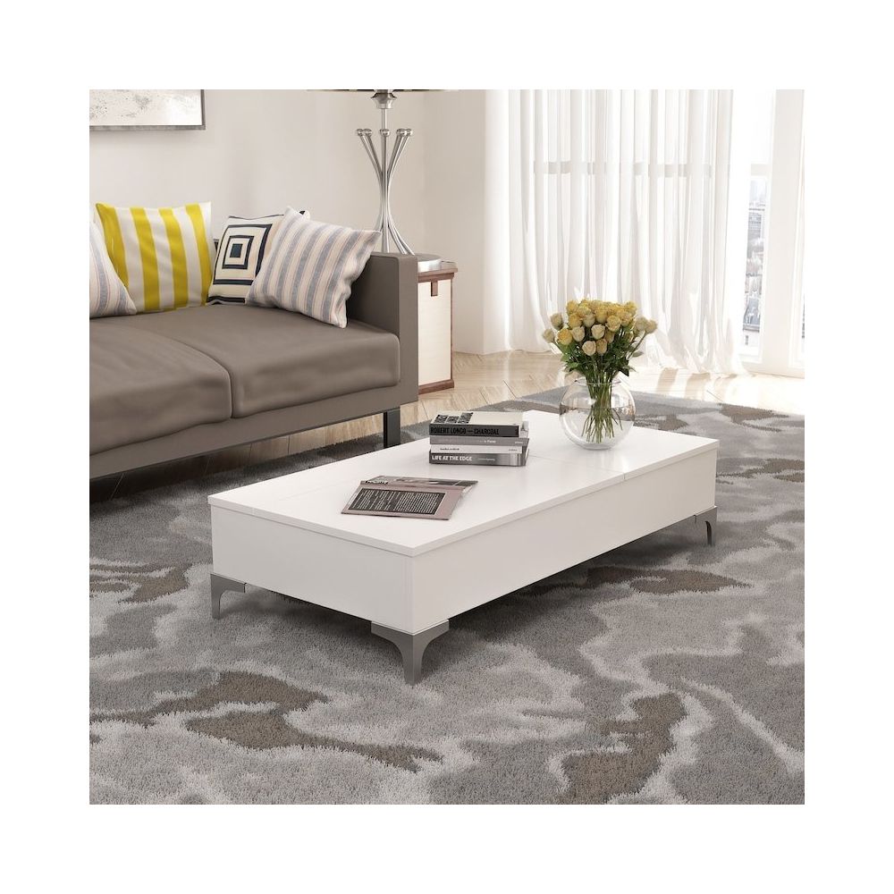 Minar Delinda Beyaz Modern Akilli Orta Sehpa Fiyatlari