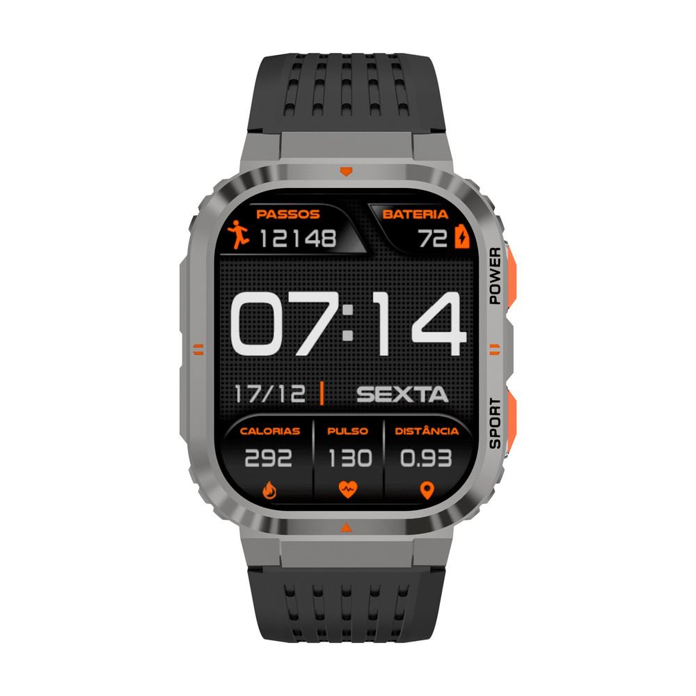 Mipo S-43 Geo 46 mm Titanyum Grisi Akıllı Saat