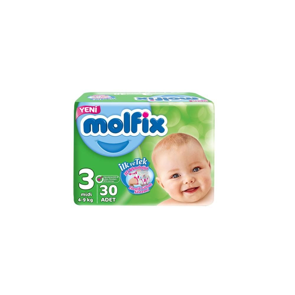 molfix 3 numara 30 adet bebek bezi fiyatlari
