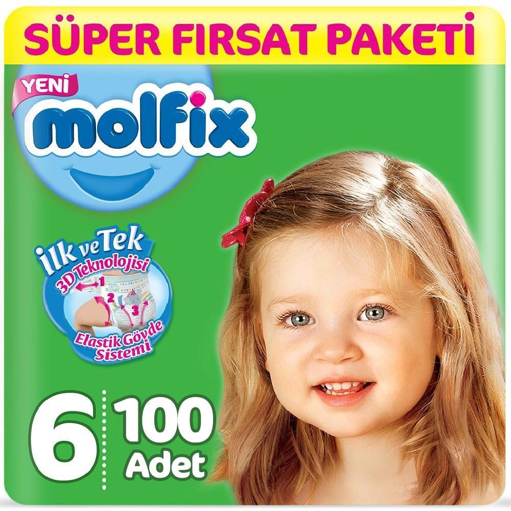 Molfix Super Firsat Paketi No 6 Extra Large 15 Kg 100 Adet Bebek Bezi Fiyatlari