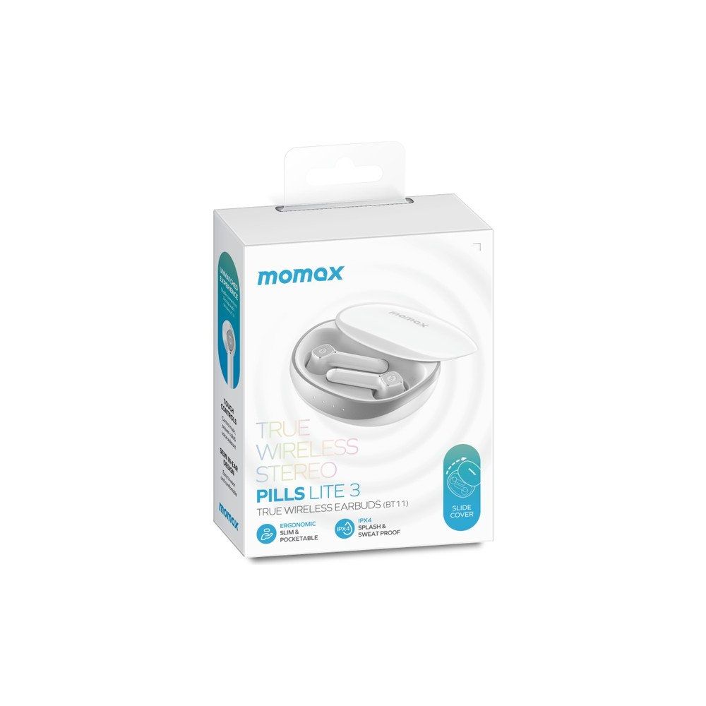 Momax Pills Lite 3 Beyaz Bluetooth Kulaklık