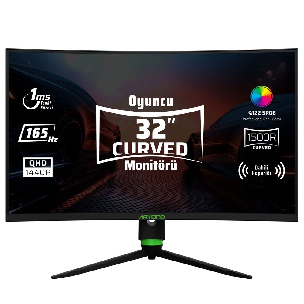 Monster Aryond A32 V1.3 32 inç 165Hz 1ma Curved 2K Oyuncu Monitörü