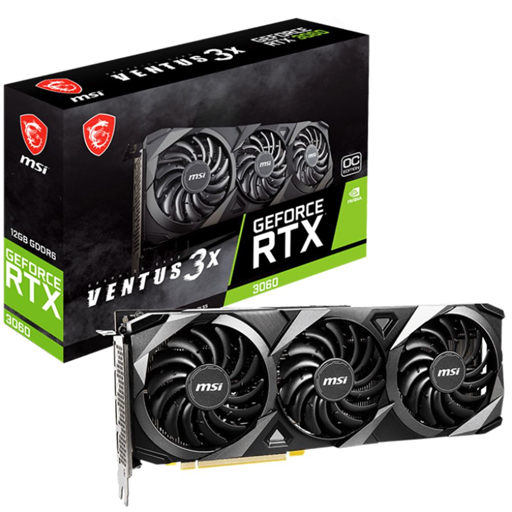 MSI GEFORCE RTX 3060 VENTUS 3X 12G OC 12GB GDDR6 192Bit NVIDIA