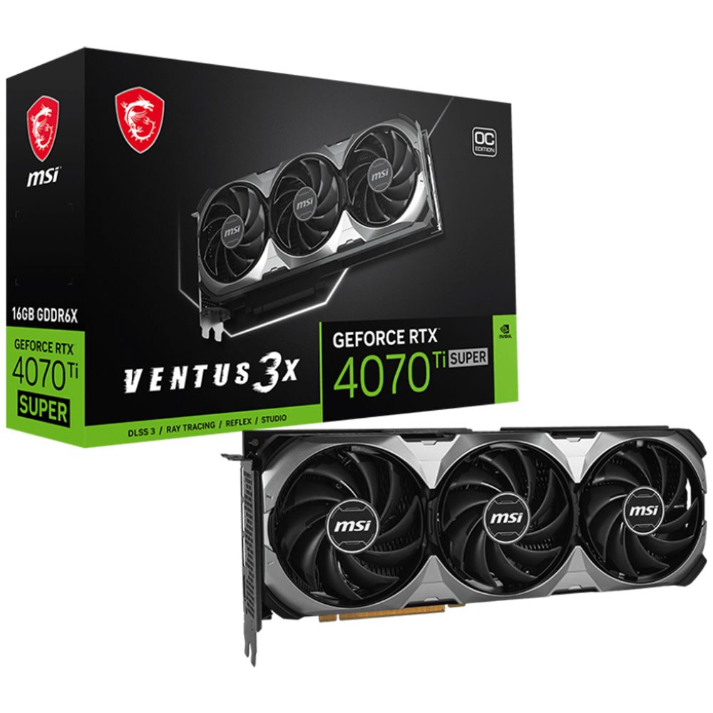 MSI GeForce RTX 4070 Ti Super 16G Ventus 3X OC 16GB GDRR6X Ekran