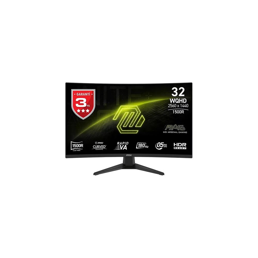MSI MAG 321CQF E18 31.5 inç 180Hz 0.5ms Curve Oyuncu Monitörü