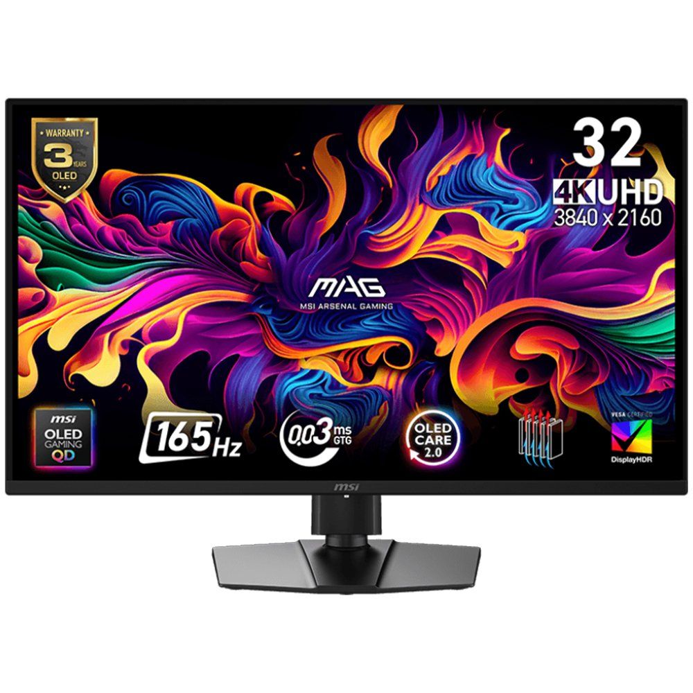 MSI MAG 322UP QD-OLED E16 31.5 inç 165Hz 0.03ms Pivot Oyuncu Monitörü