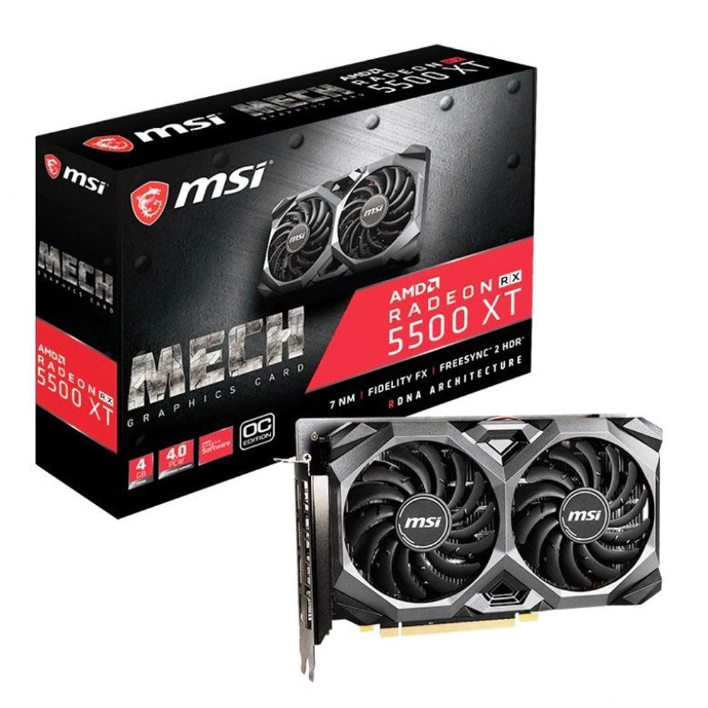 MSI Radeon RX 5500 XT MECH 4G 4GB GDDR6 128Bit DX12 Gaming Ekran