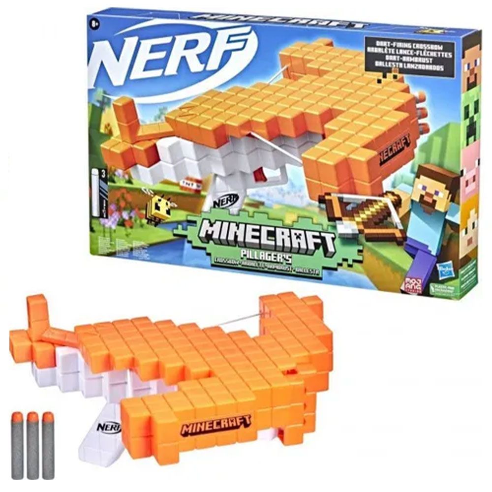 Nerf F4415 Minecraft Pillager Crossbow Yaylı Dart Tabancası
