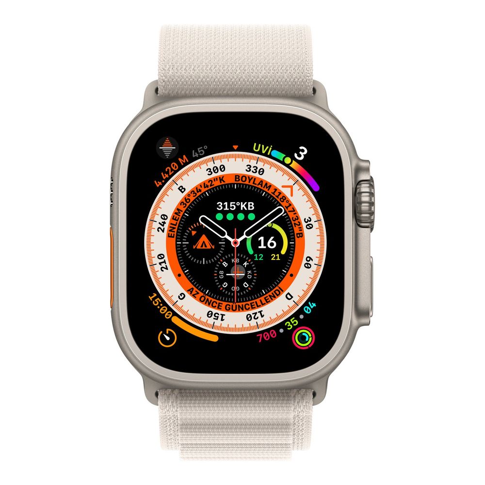 Newon Watch 8 Ultra V1 Bej Unisex Akıllı Saat