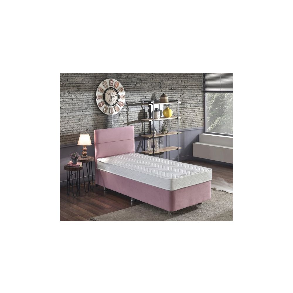 Niron Pinky 100x200 Cm Pembe Tek Kisilik Baza Baslik Yatak Seti Fiyatlari